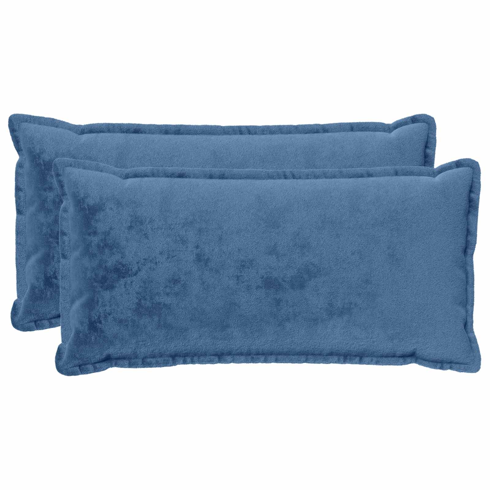 Dekorativna blazina 2 kos HOUTEN Svetlo modra 40 x 80 cm Flanel
