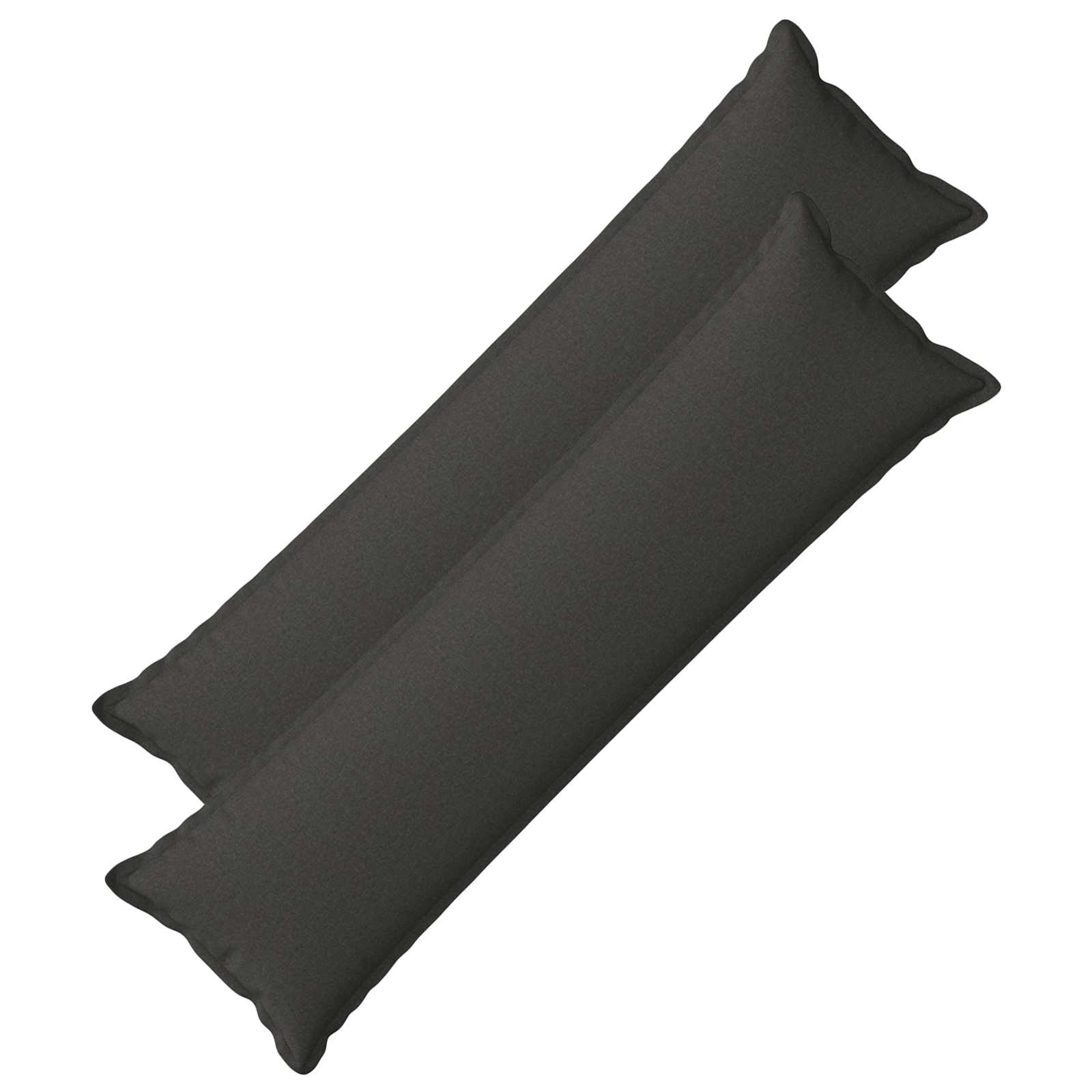 Kussen met kussen HOUTEN 2 st Donkergrijs Faux Linnen