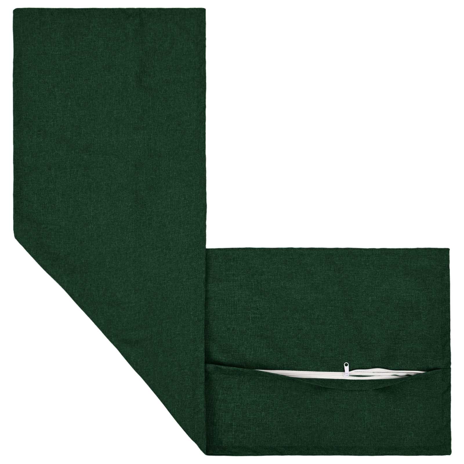 Kussen met kussen HOUTEN 2 st Donkergroen Faux Linnen image 3