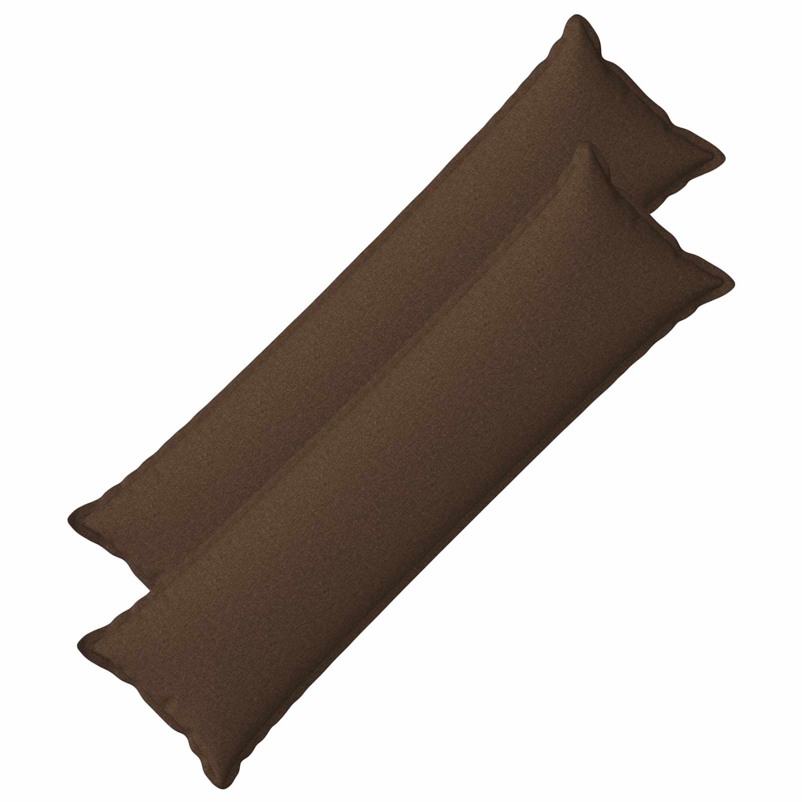 Kussen met kussen HOUTEN 2 st Bruin Faux Linnen image 1