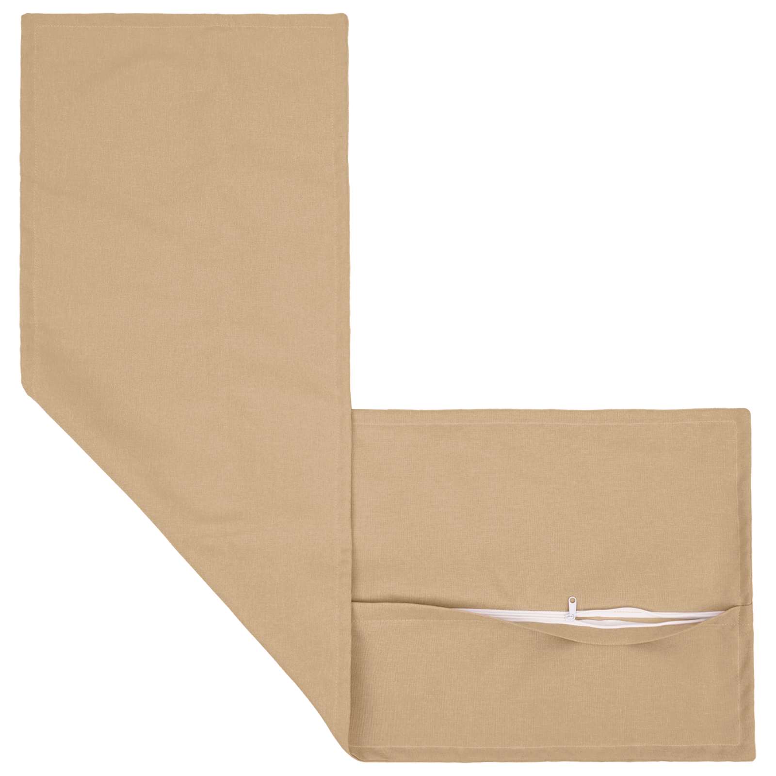 Kussen met kussen HOUTEN 2 st Crèmekleurig Faux Linnen image 3