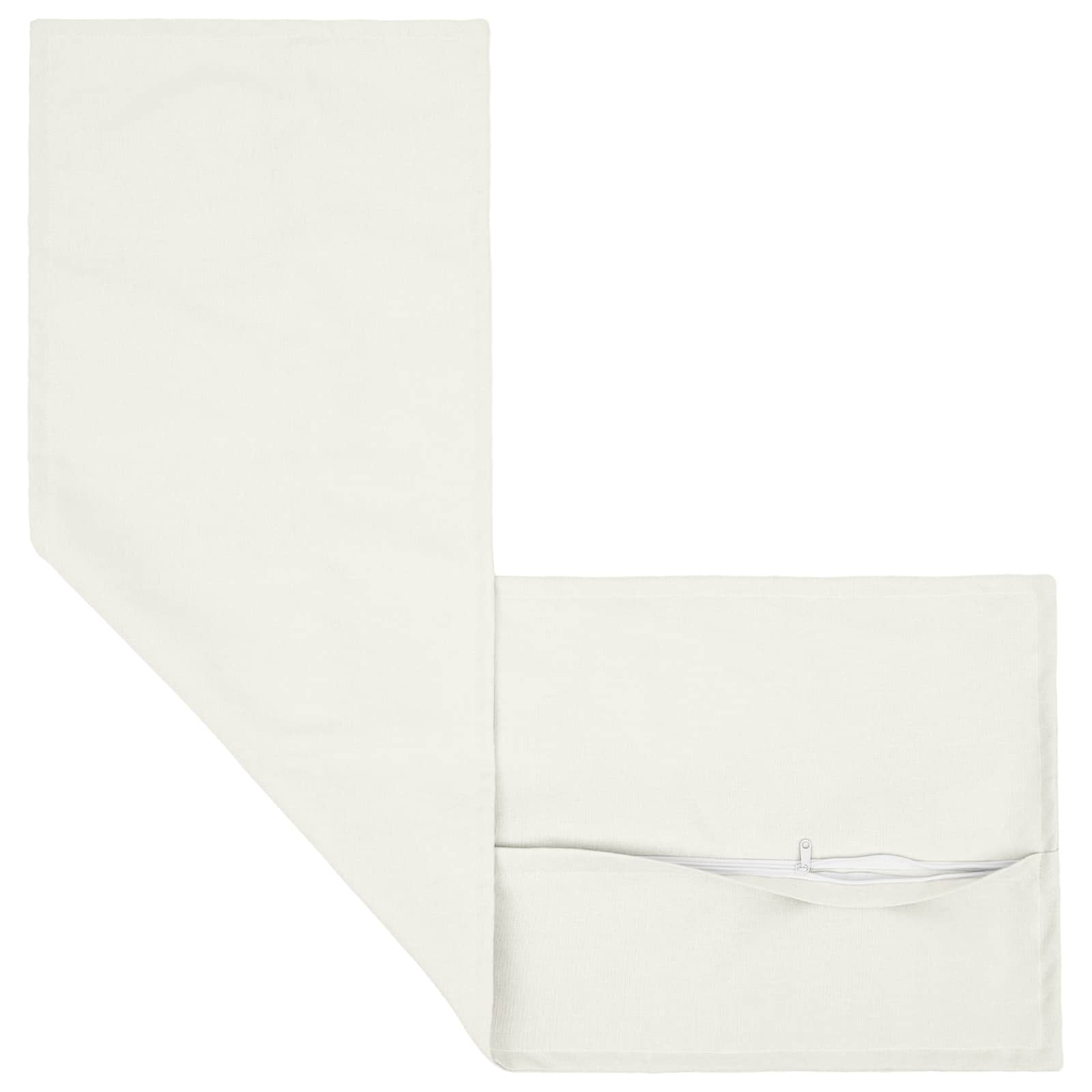 Kussen met kussen HOUTEN Wit 40 x 145 cm Faux Linnen image 3
