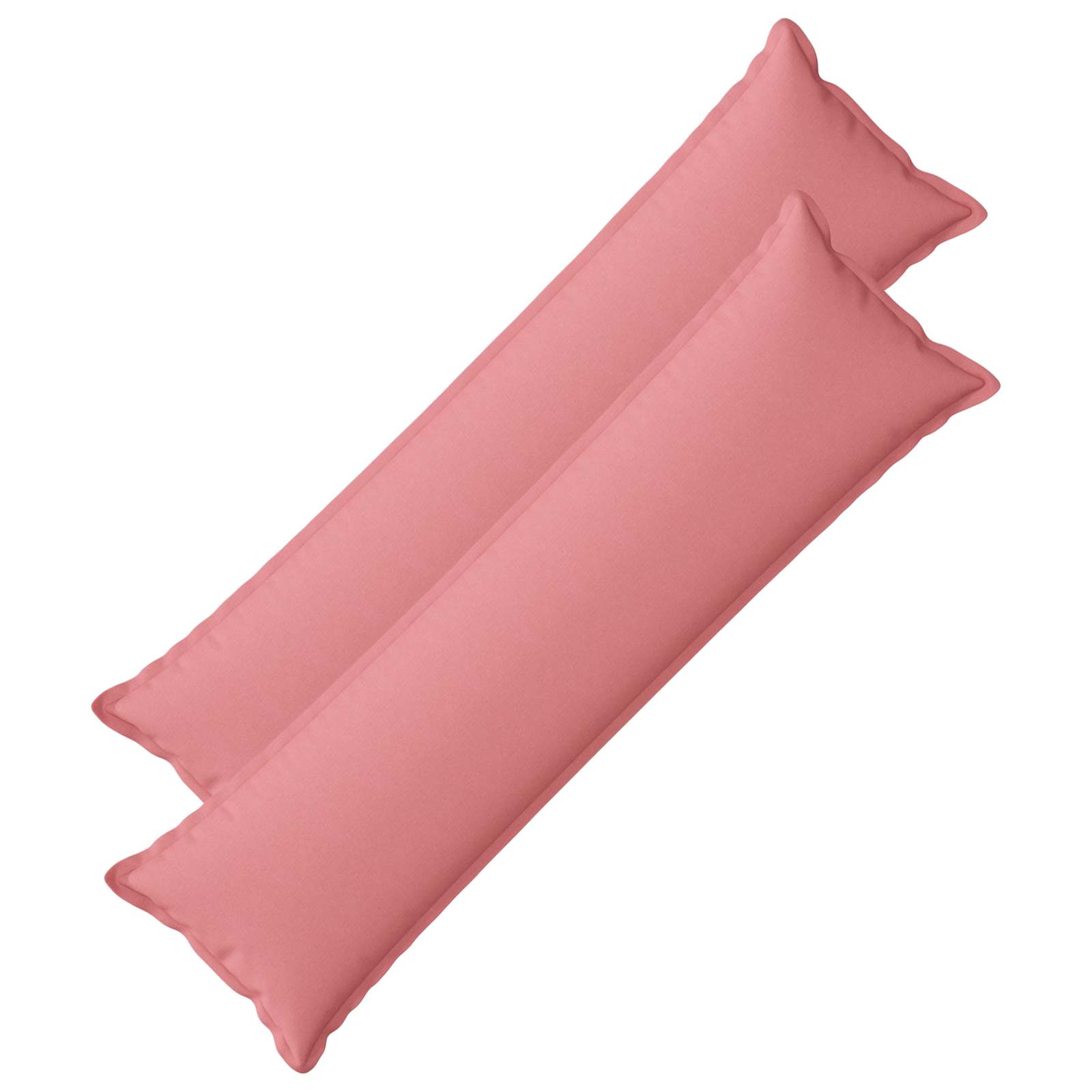 Kussen met kussen HOUTEN 2 st Roze Faux Linnen image 1