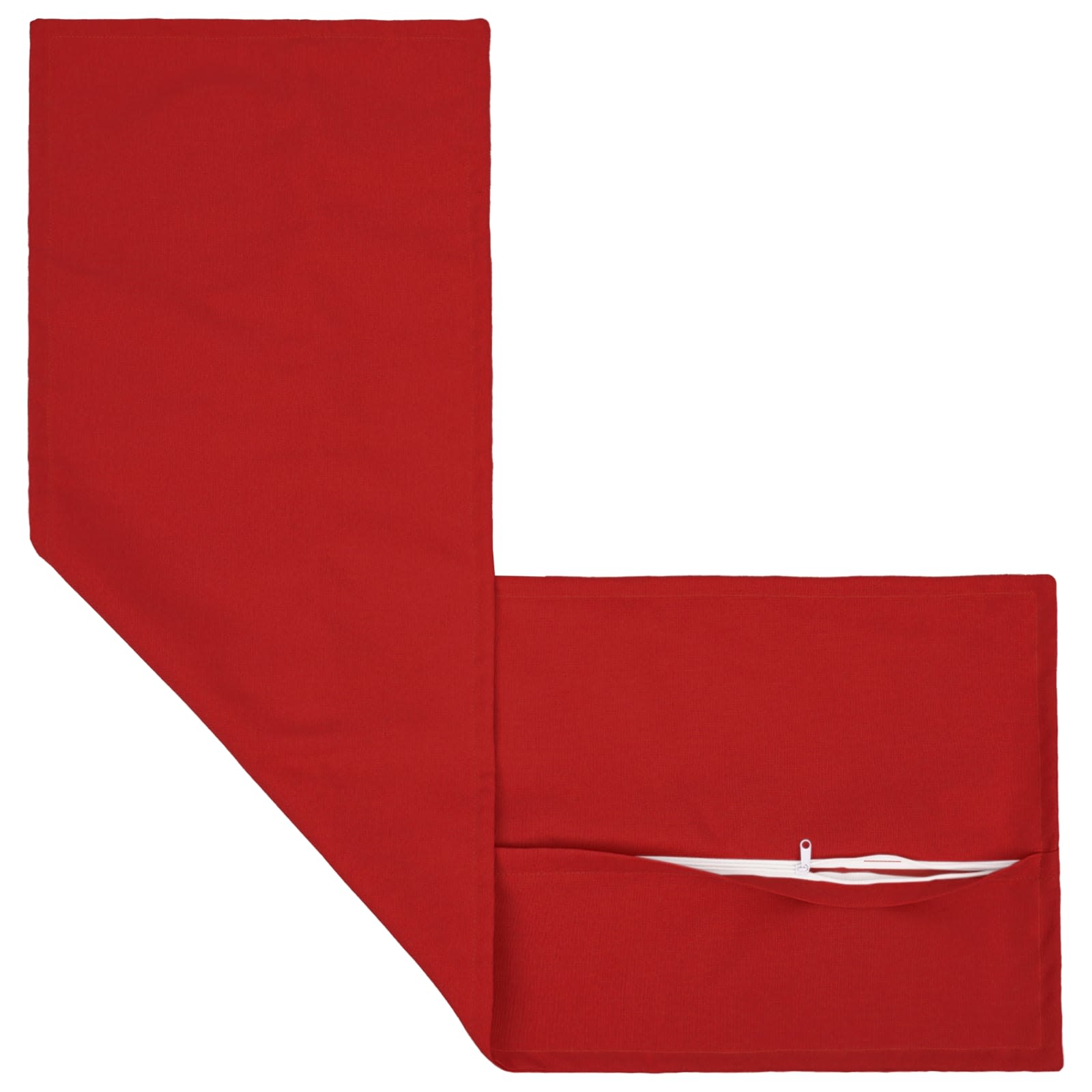 Kussen met kussen HOUTEN Rood 40 x 145 cm Faux Linnen image 3