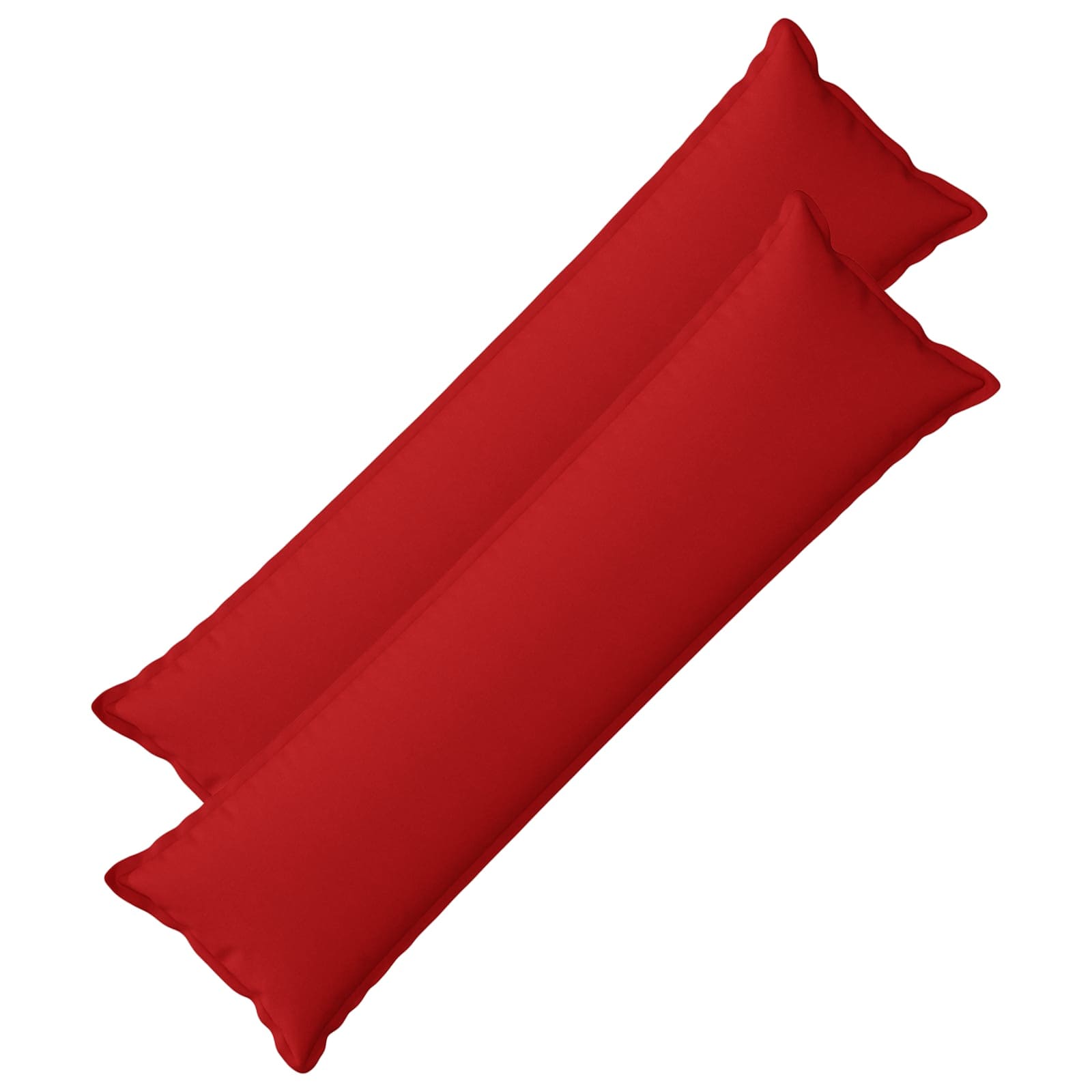 Kussen met kussen HOUTEN 2 st Rood Faux Linnen - Image 1