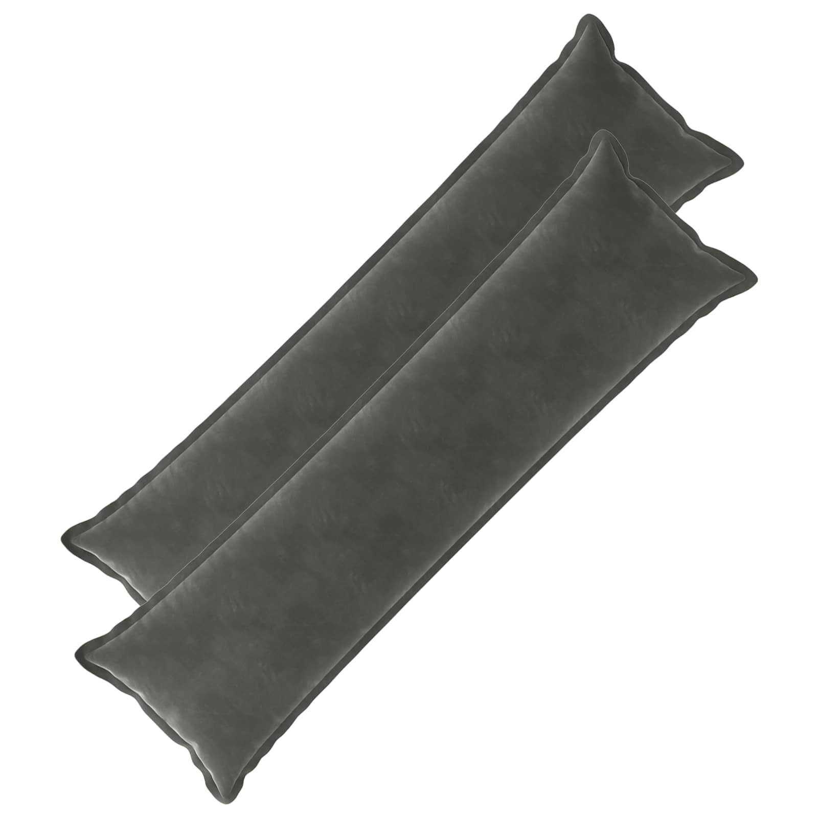 Kussen met kussen HOUTEN 2 st Donkergrijs fluweel image 2