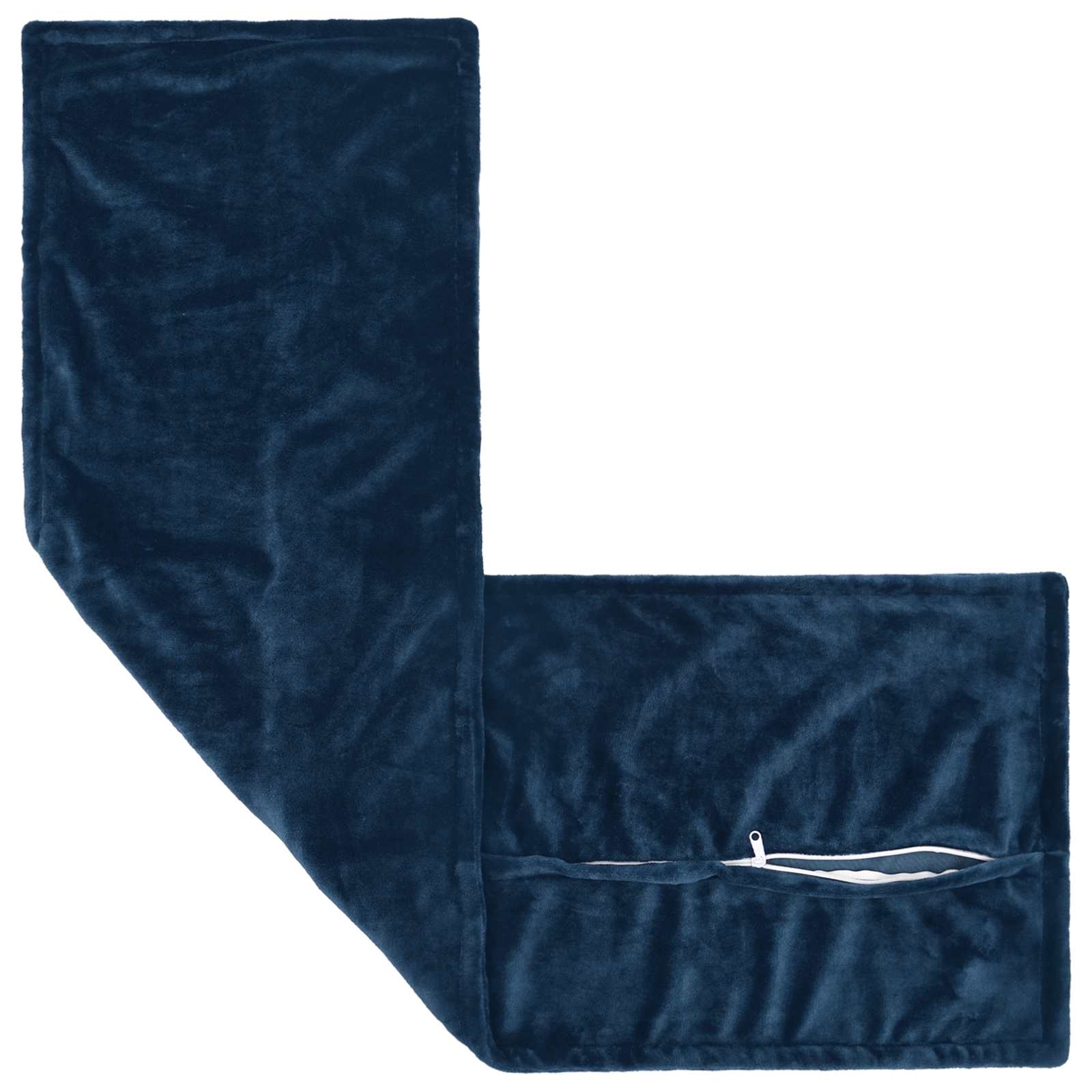 Dekorativna blazina 2 kos HOUTEN Temno modra 40 x 145 cm Flanel
