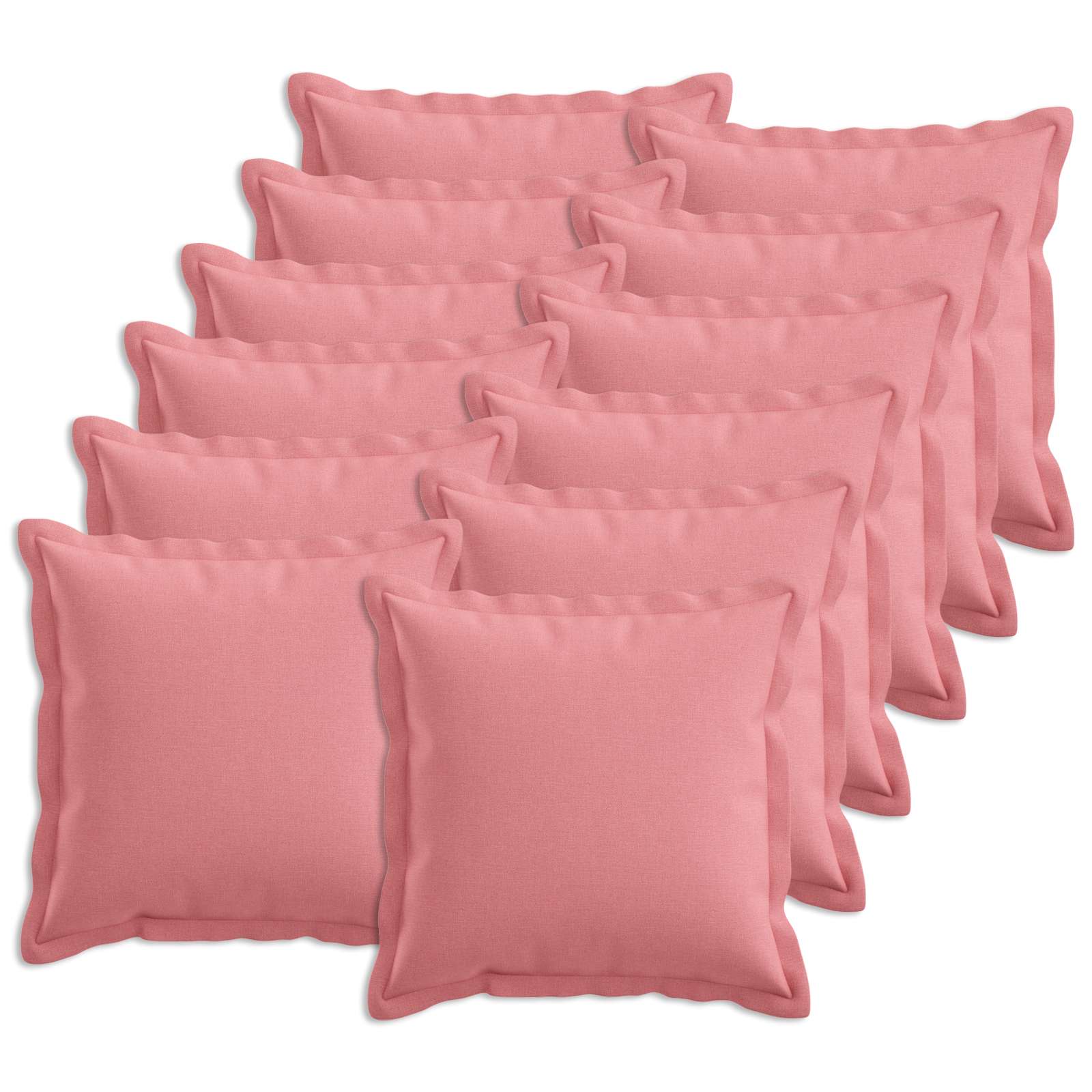 Kussen met kussen HOUTEN 12 st Roze Faux Linnen