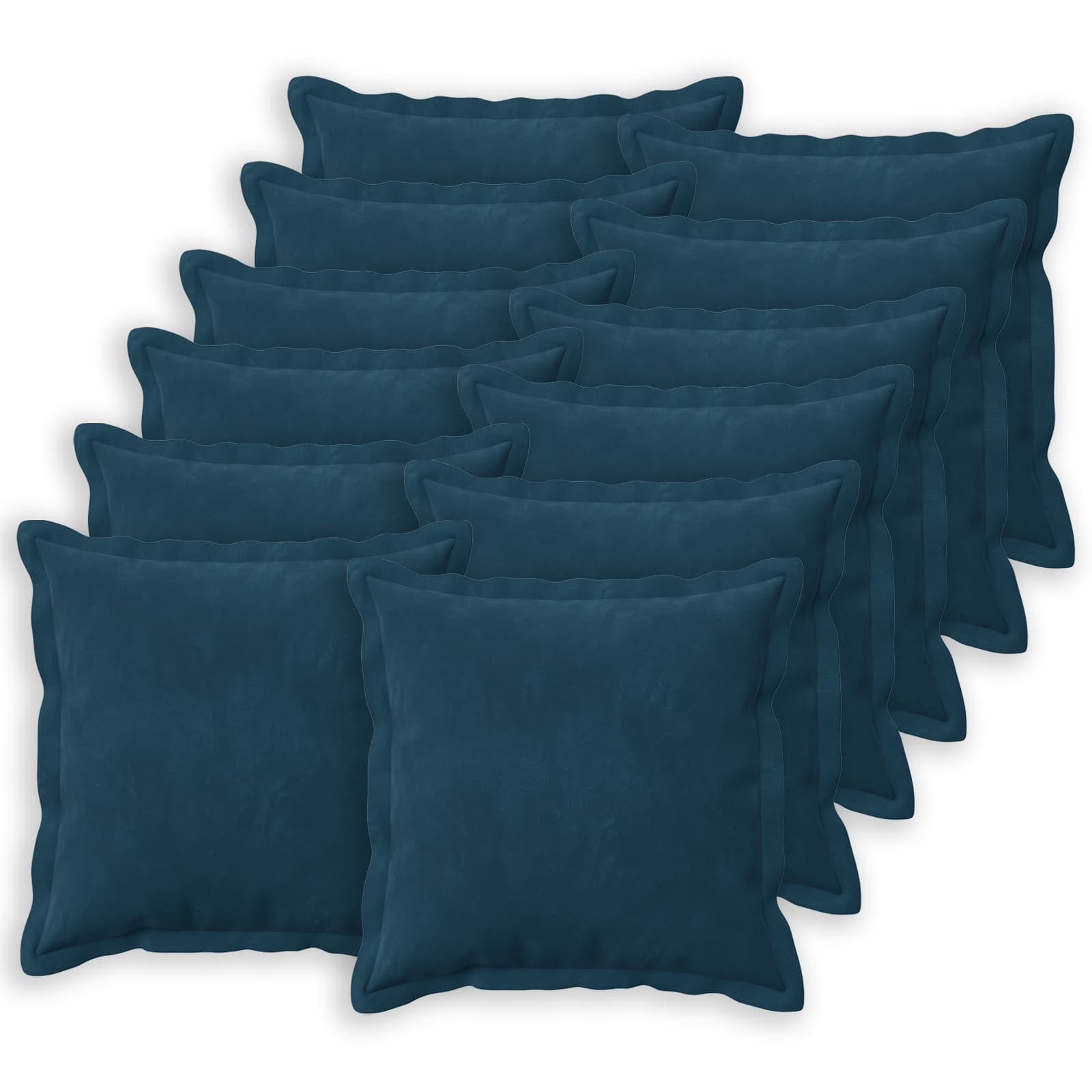Kussen met kussen HOUTEN 12 st Blauw fluweel image 1