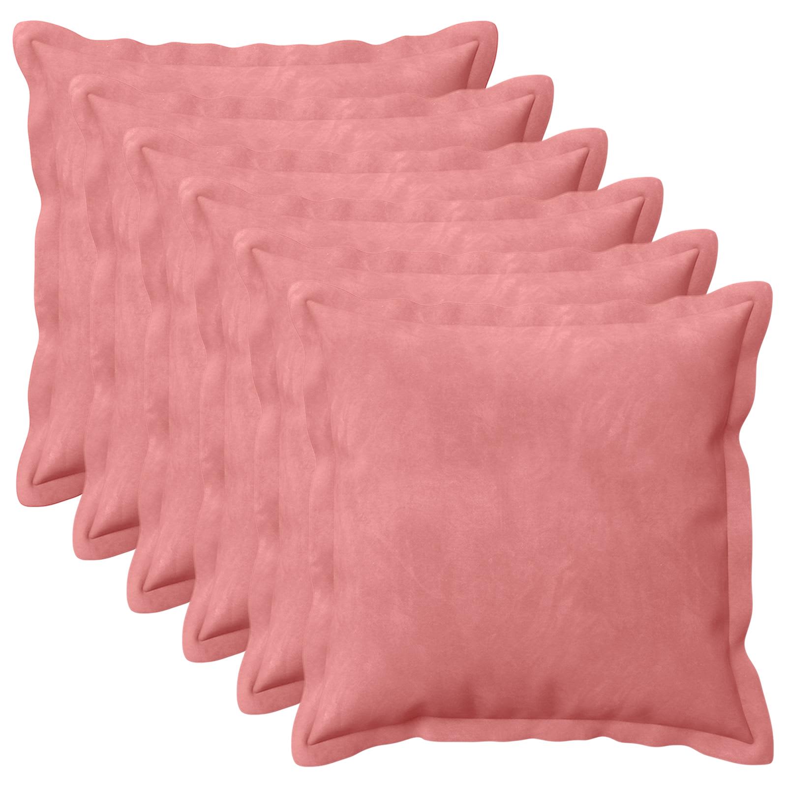 Kussen met kussen HOUTEN 6 st Roze fluweel image 1