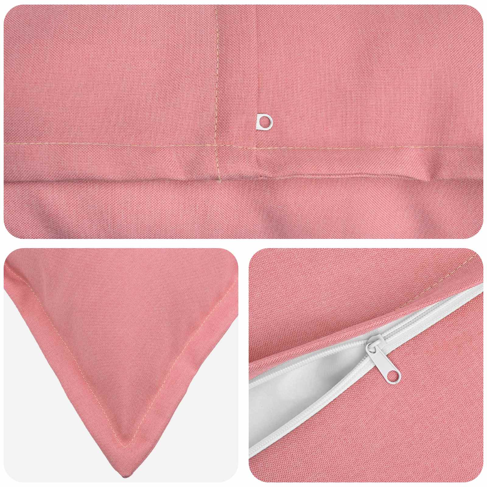 Kussen met kussen HOUTEN 2 st Roze Faux Linnen image 4
