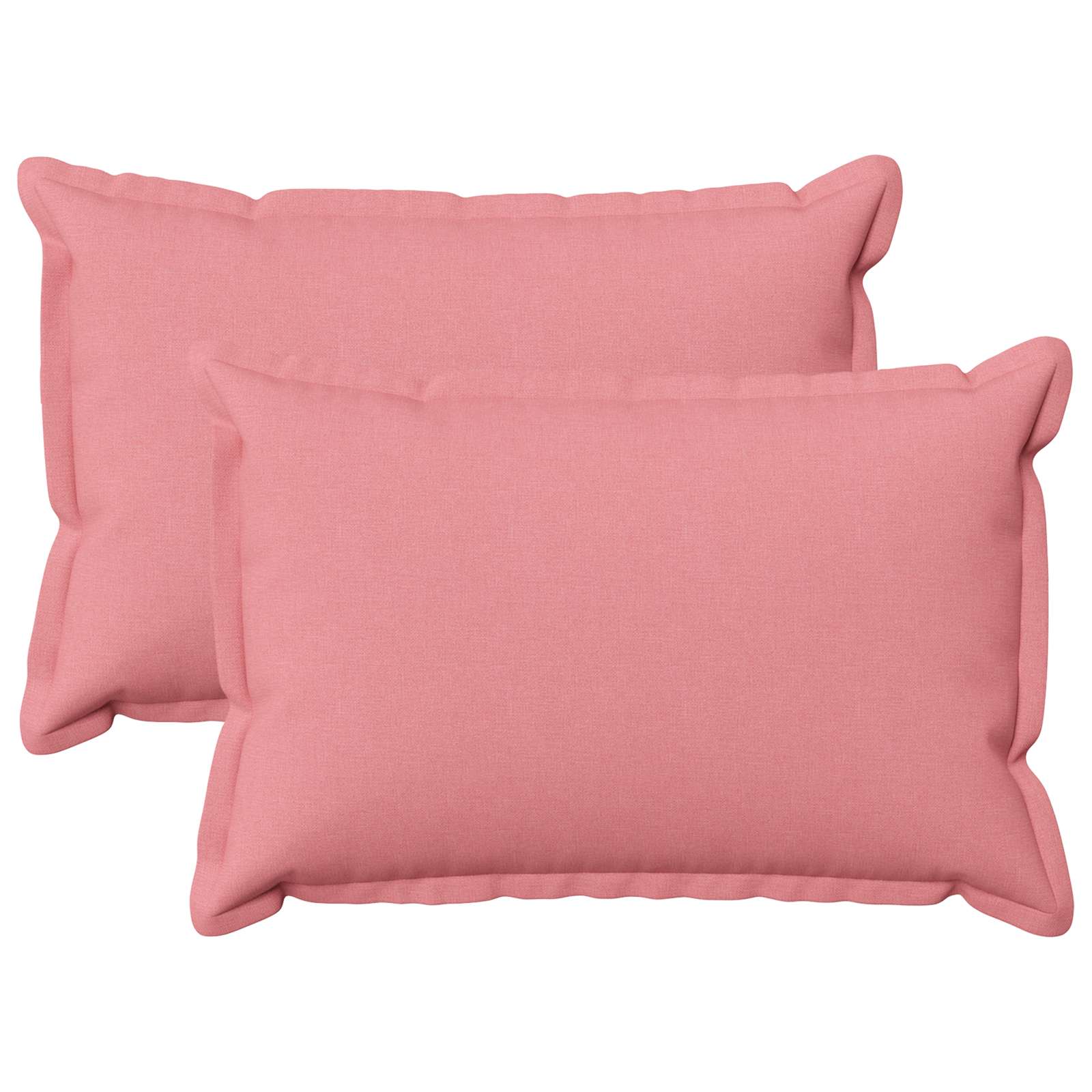 Kussen met kussen HOUTEN 2 st Roze Faux Linnen image 1