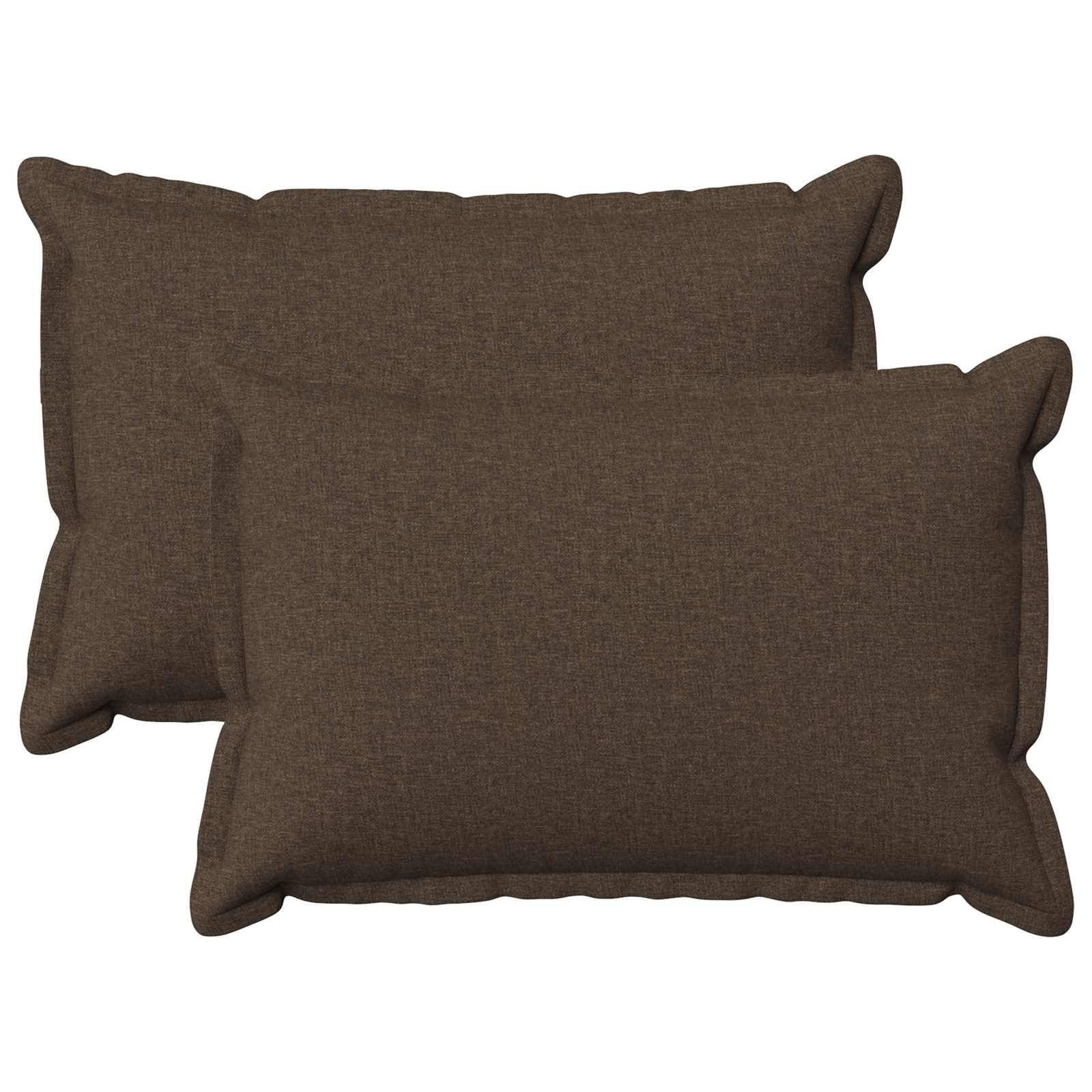 Kussen met kussen HOUTEN 2 st Taupe Faux Linnen image 1