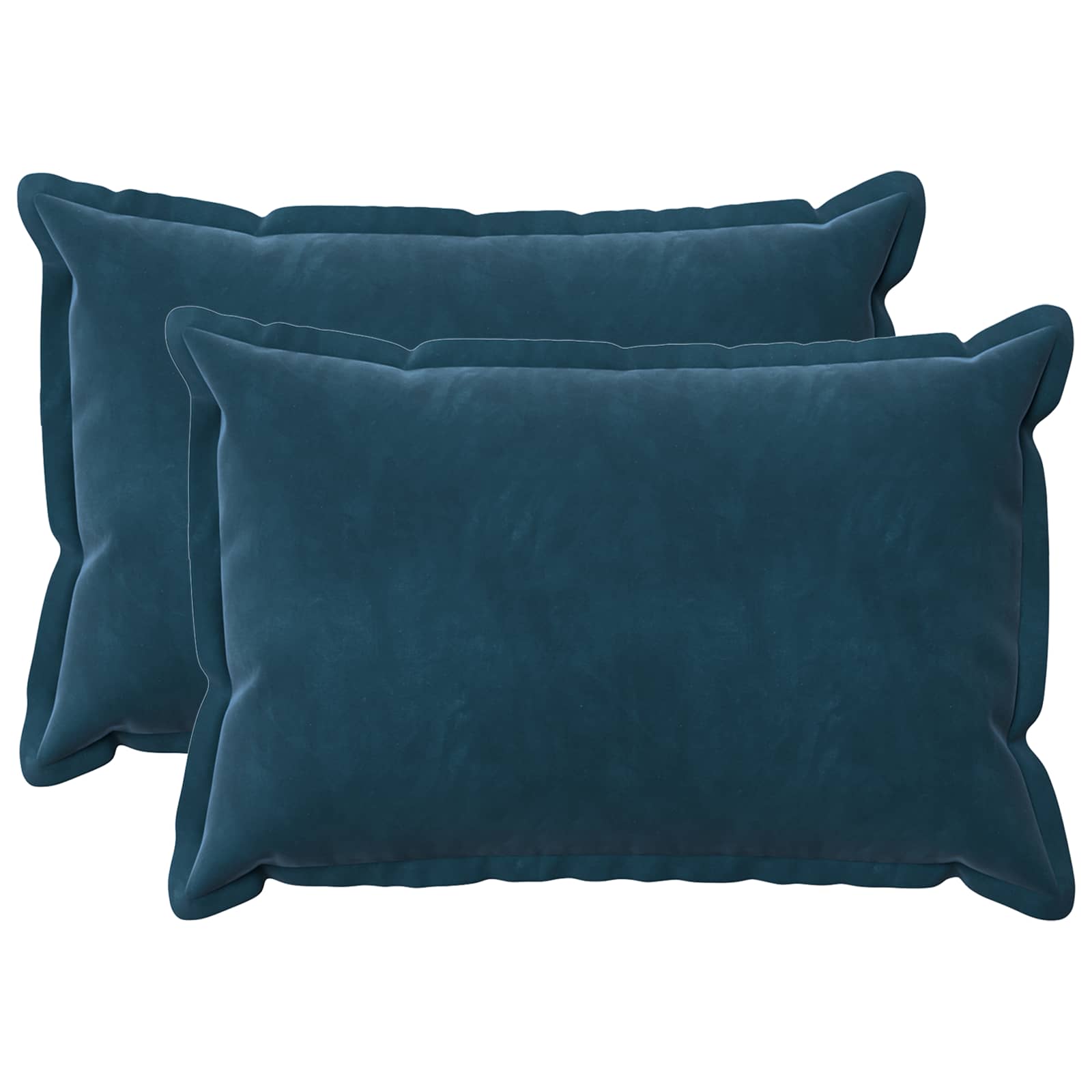 Kussen met kussen HOUTEN 2 st Blauw fluweel image 1