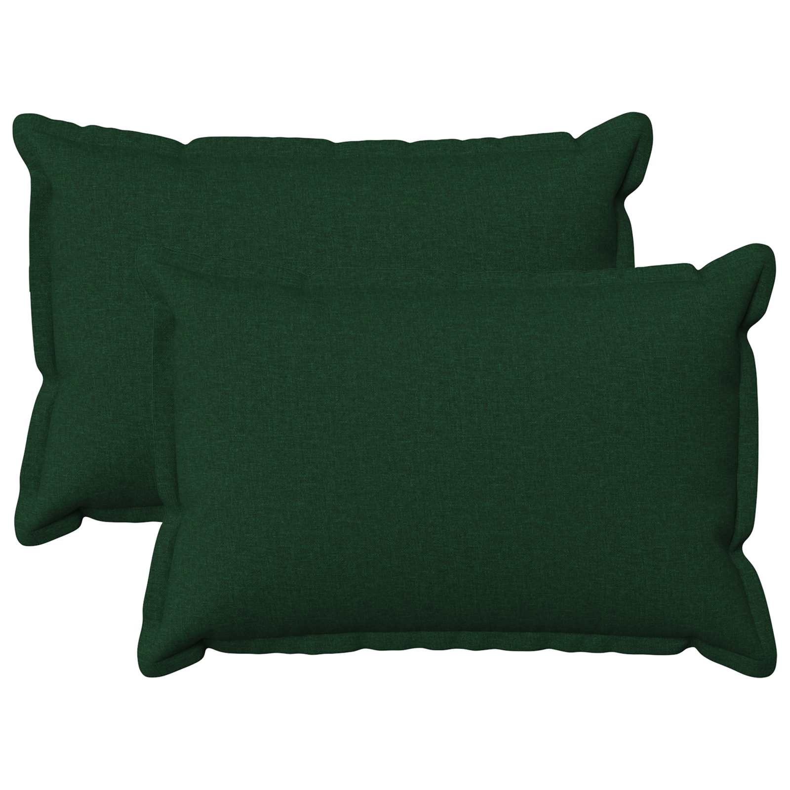 Kussen met kussen HOUTEN 2 st Donkergroen Faux Linnen image 1