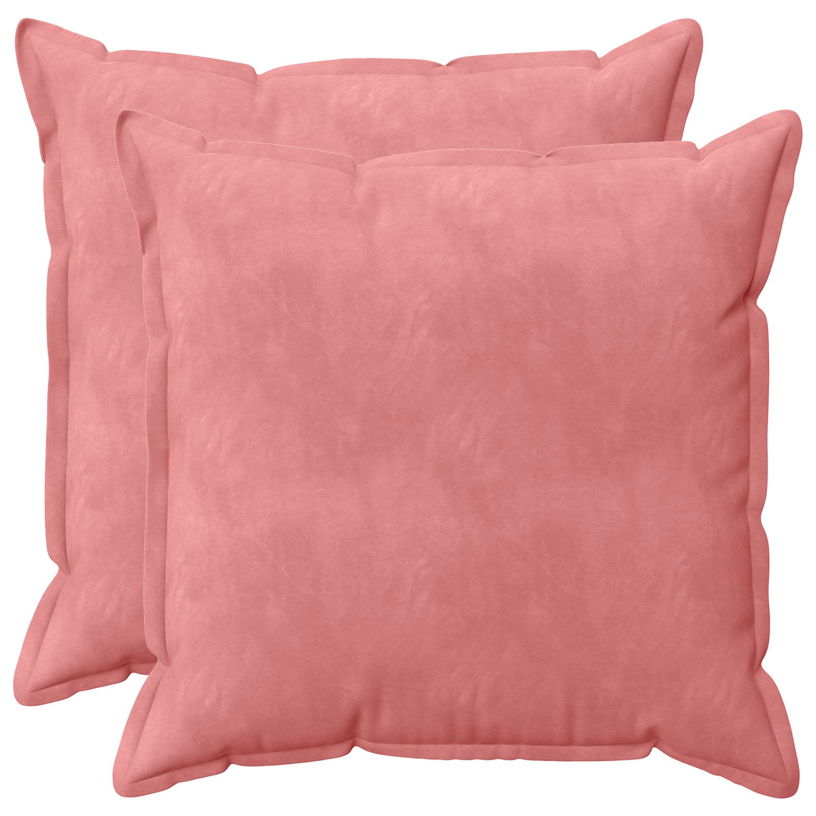 Kussen met kussen HOUTEN 2 st Roze fluweel image 1