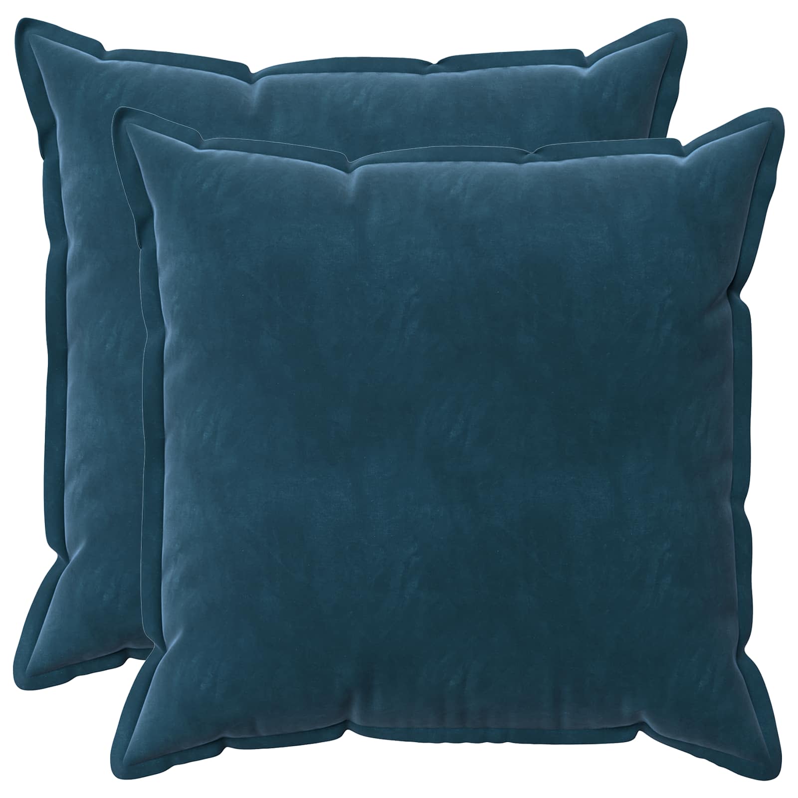 Kussen met kussen HOUTEN 2 st Blauw fluweel image 1