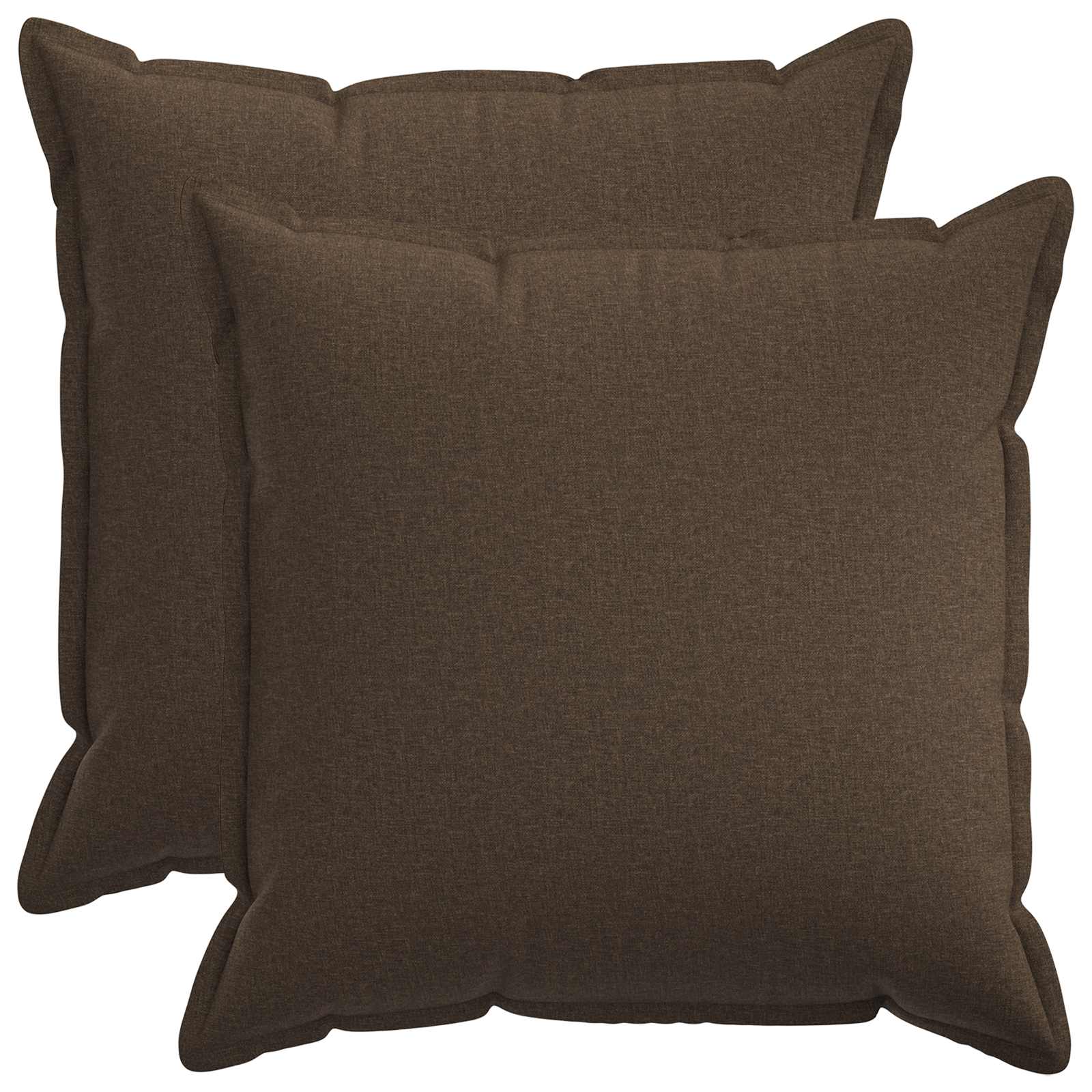 Kussen met kussen HOUTEN 2 st Taupe Faux Linnen image 1
