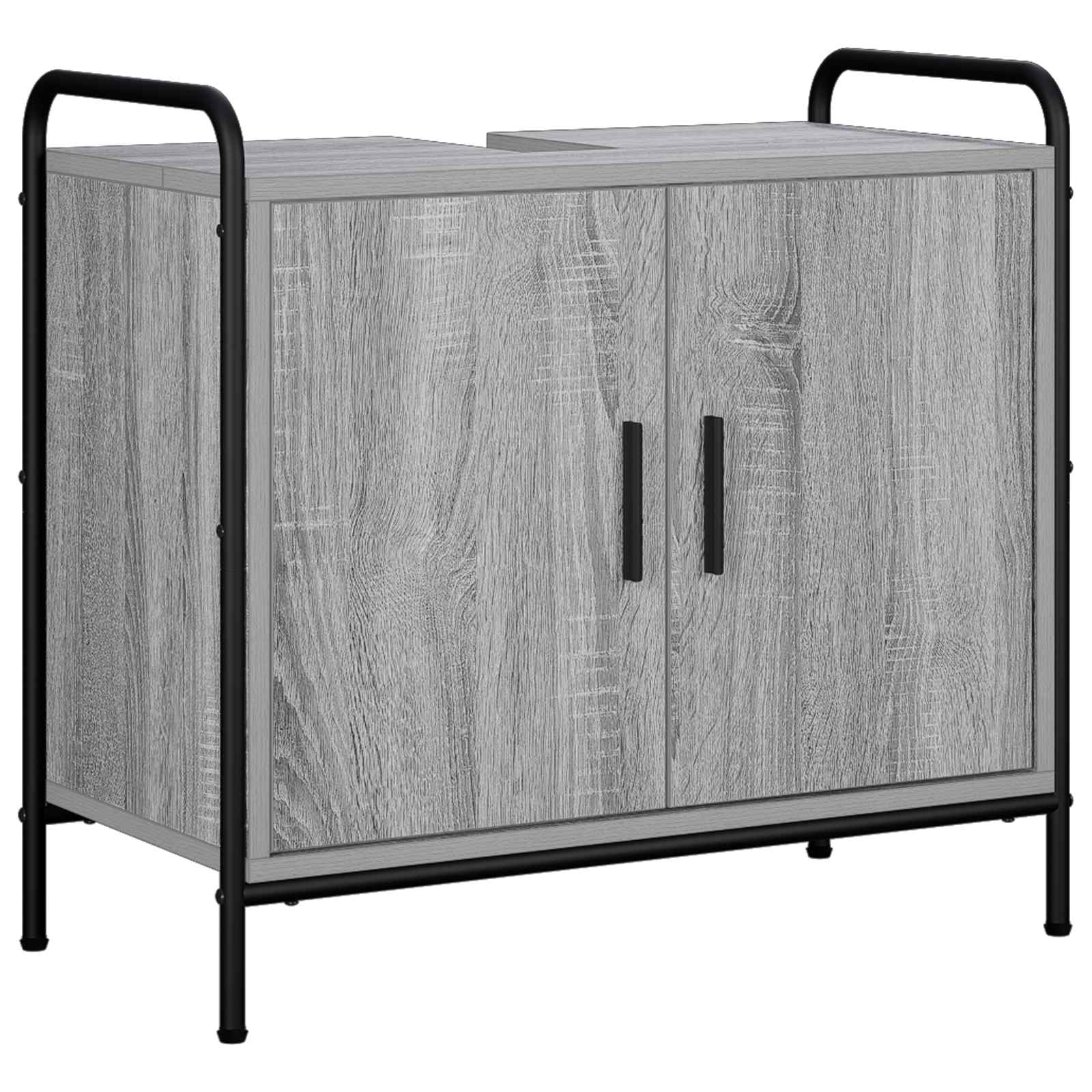 Komplet omaric za kopalnico 2 kos Siva Sonoma 65,5 x 34 x 61 cm