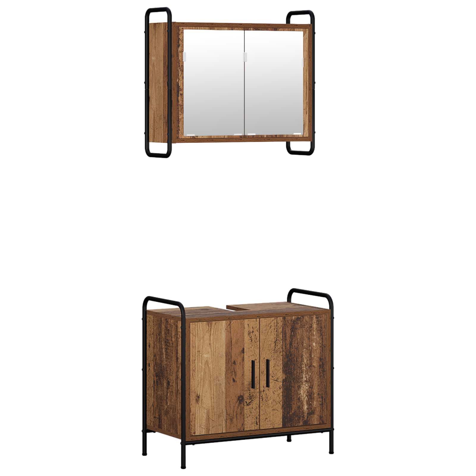 Komplet omaric za kopalnico 2 kos Star les 65,5 x 34 x 61 cm