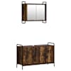 vidaXL Vannitoa kapikomplekt 2 tk Suitsutatud tamm 65,5 x 34 x 61 cm