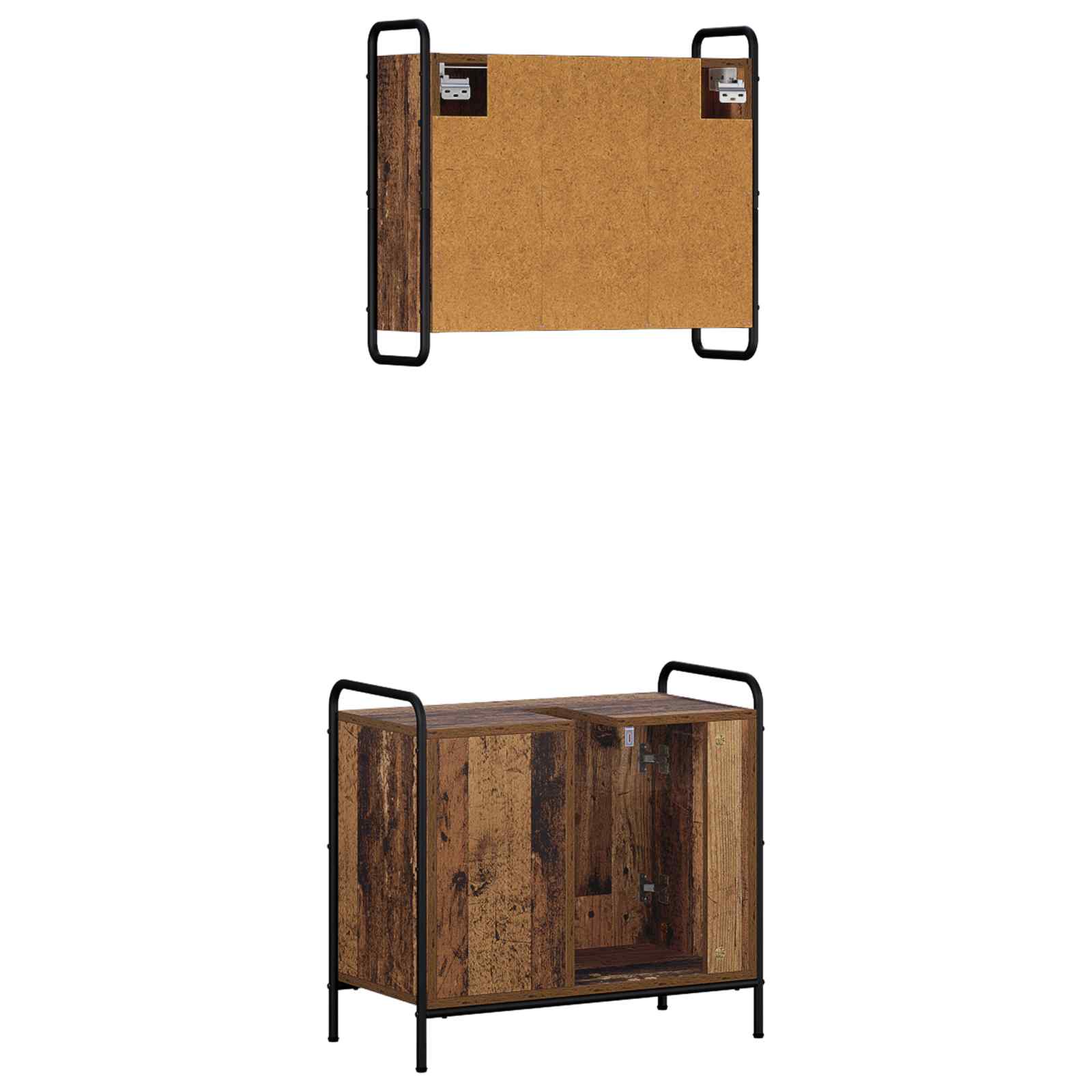 Komplet omaric za kopalnico 2 kos Star les 65,5 x 34 x 61 cm