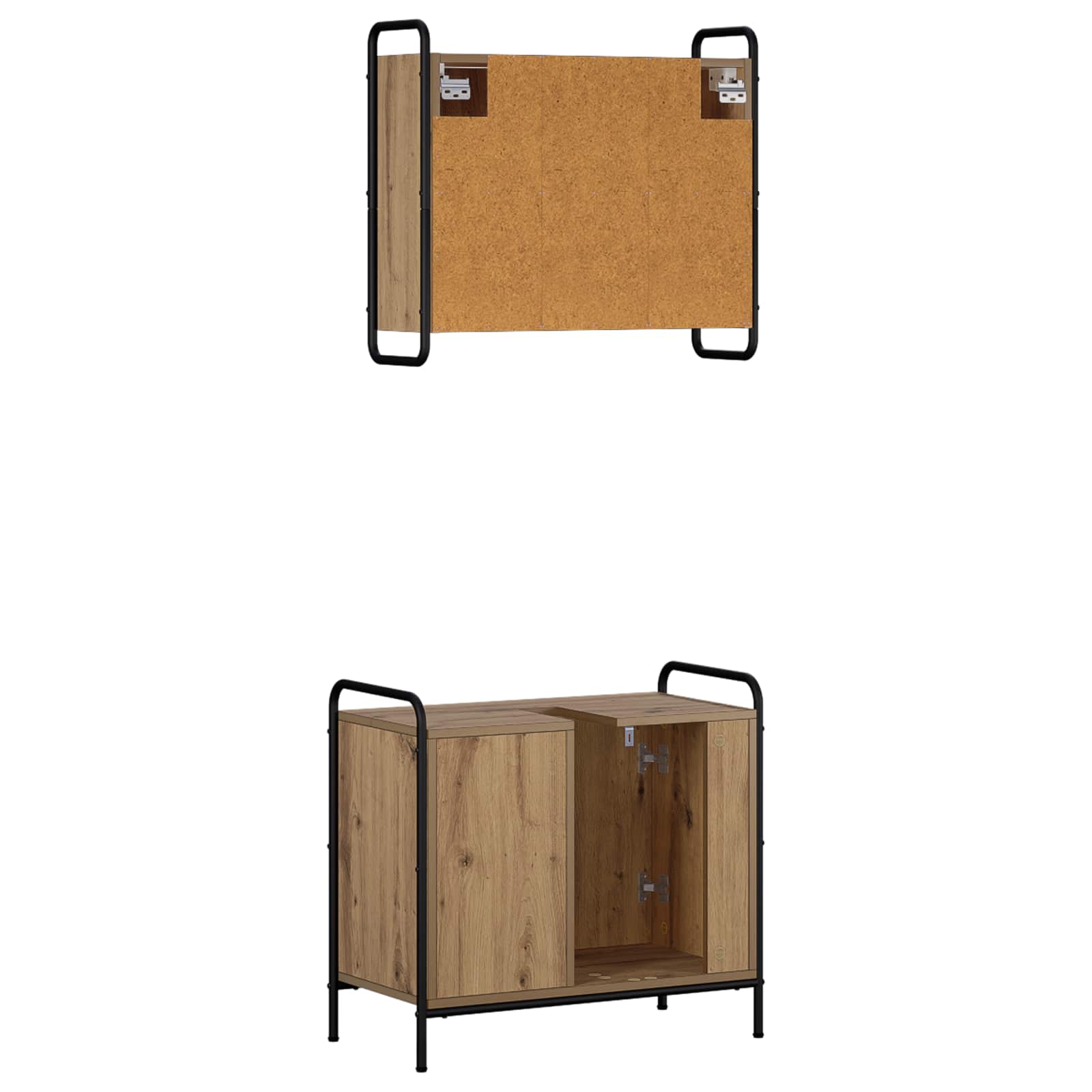 Komplet omaric za kopalnico 2 kos Artisan hrast