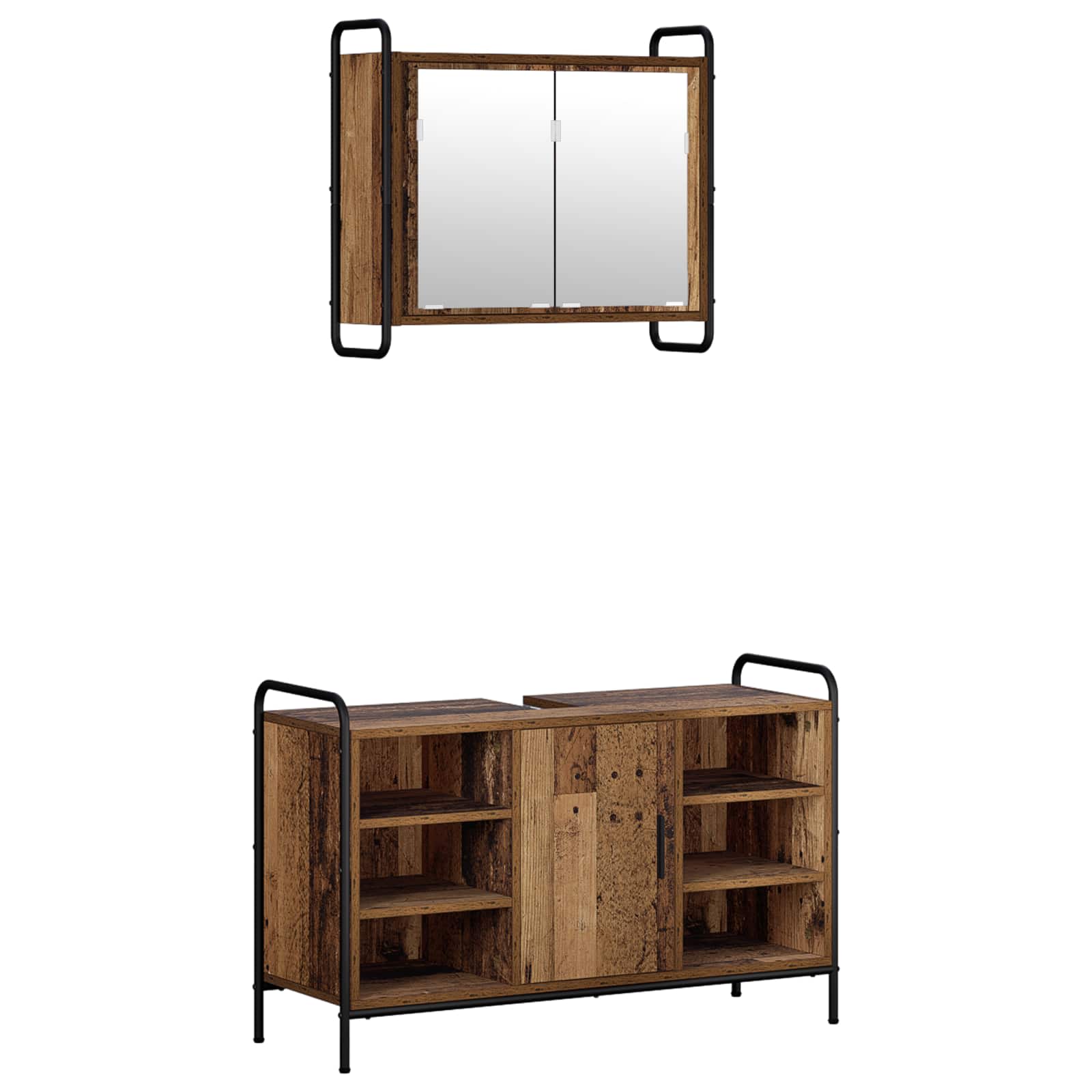 Komplet omaric za kopalnico 2 kos Star les 65,5 x 34 x 61 cm
