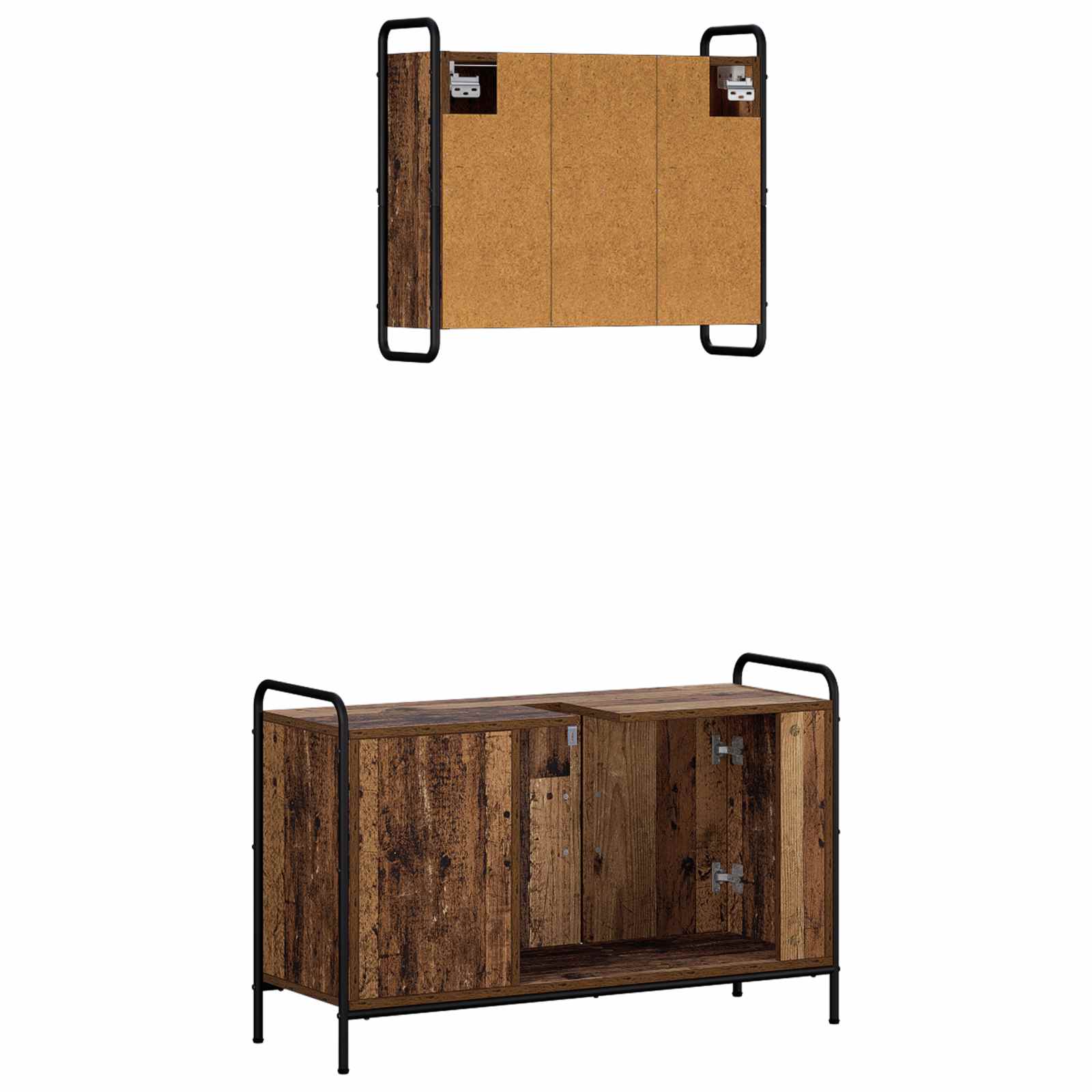 Komplet omaric za kopalnico 2 kos Star les 65,5 x 34 x 61 cm