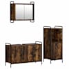 vidaXL Vannitoa kapikomplekt 3 tk Suitsutatud tamm 40 x 36 x 99,5 cm