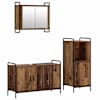 vidaXL Vannitoa kapikomplekt 3 tk Vana puit 40 x 36 x 99,5 cm