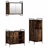 vidaXL Vannitoa kapikomplekt 3 tk Suitsutatud tamm 40 x 36 x 99,5 cm