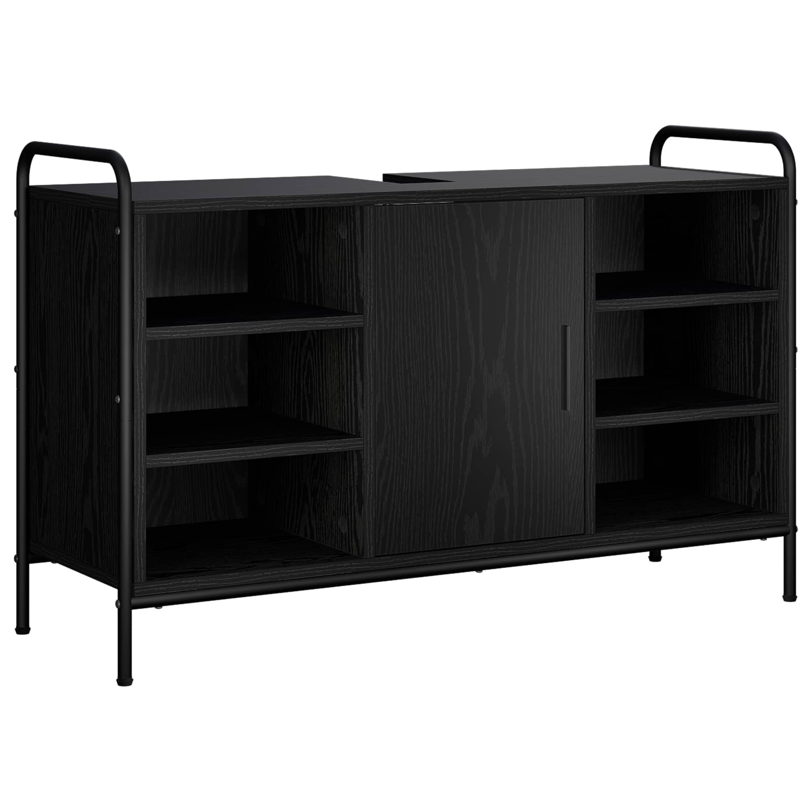 Komplet omaric za kopalnico 3 kos Črni hrast 40 x 36 x 99,5 cm