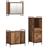 vidaXL Vannitoa kapikomplekt 3 tk Vana puit 40 x 36 x 109,5 cm