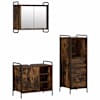 vidaXL Vannitoa kapikomplekt 3 tk Suitsutatud tamm 40 x 36 x 109,5 cm