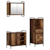 vidaXL Vannitoa kapikomplekt 3 tk Vana puit 40 x 36 x 109,5 cm