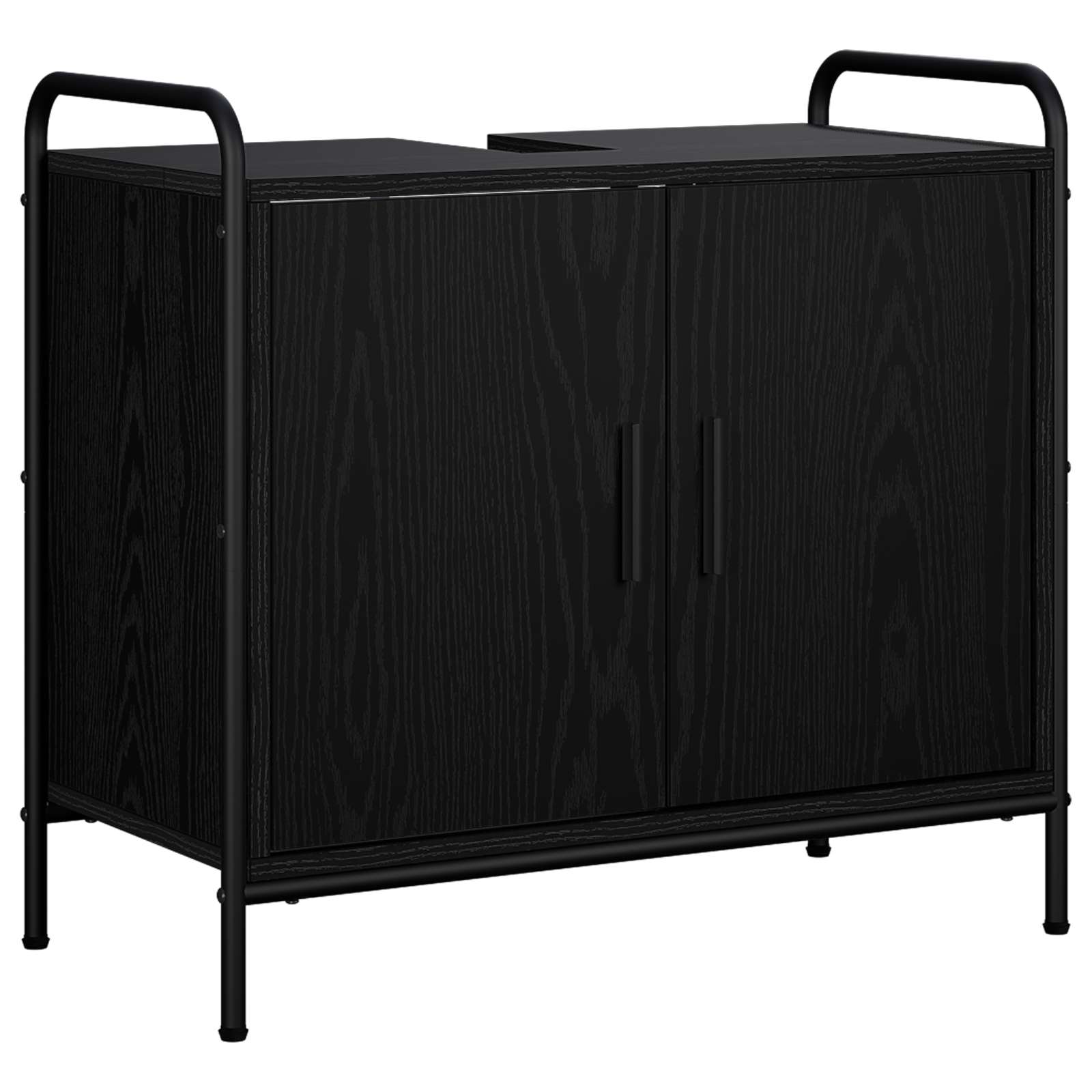 Komplet omaric za kopalnico 3 kos Črni hrast 40 x 36 x 181 cm
