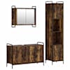 vidaXL Vannitoa kapikomplekt 3 tk Suitsutatud tamm 40 x 36 x 181 cm