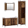 vidaXL Vannitoa kapikomplekt 3 tk Vana puit 40 x 36 x 181 cm Tehispuit
