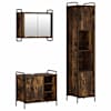 vidaXL Vannitoa kapikomplekt 3 tk Suitsutatud tamm 40 x 36 x 181 cm