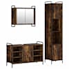 vidaXL Vannitoa kapikomplekt 3 tk Suitsutatud tamm 40 x 36 x 181 cm