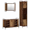 vidaXL Vannitoa kapikomplekt 3 tk Vana puit 40 x 36 x 181 cm Tehispuit