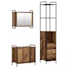 vidaXL Vannitoa kapikomplekt 3 tk Vana puit 40 x 36 x 200,5 cm