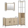 vidaXL Vannitoa kapikomplekt 3 tk Sonoma tamm 40 x 36 x 200,5 cm