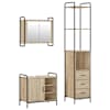 vidaXL Vannitoa kapikomplekt 3 tk Sonoma tamm 40 x 36 x 200,5 cm