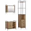 vidaXL Vannitoa kapikomplekt 3 tk Artisan tamm 40 x 36 x 200,5 cm