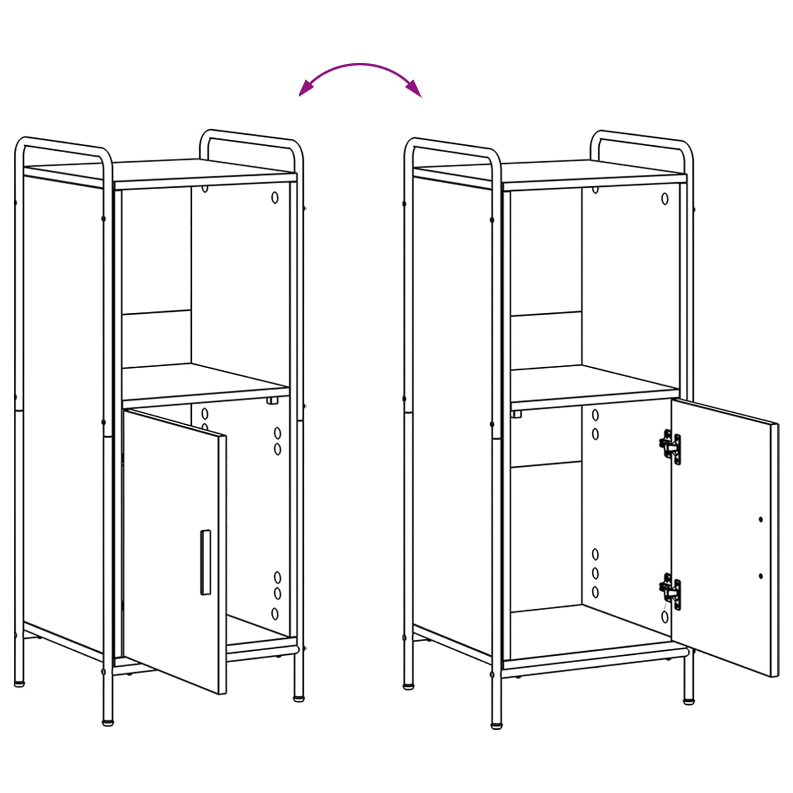 Komplet omaric za kopalnico 4 kos Dimljen hrast