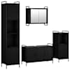 vidaXL Vannitoa kapikomplekt 4 tk Must tamm 40 x 36 x 181 cm Tehispuit