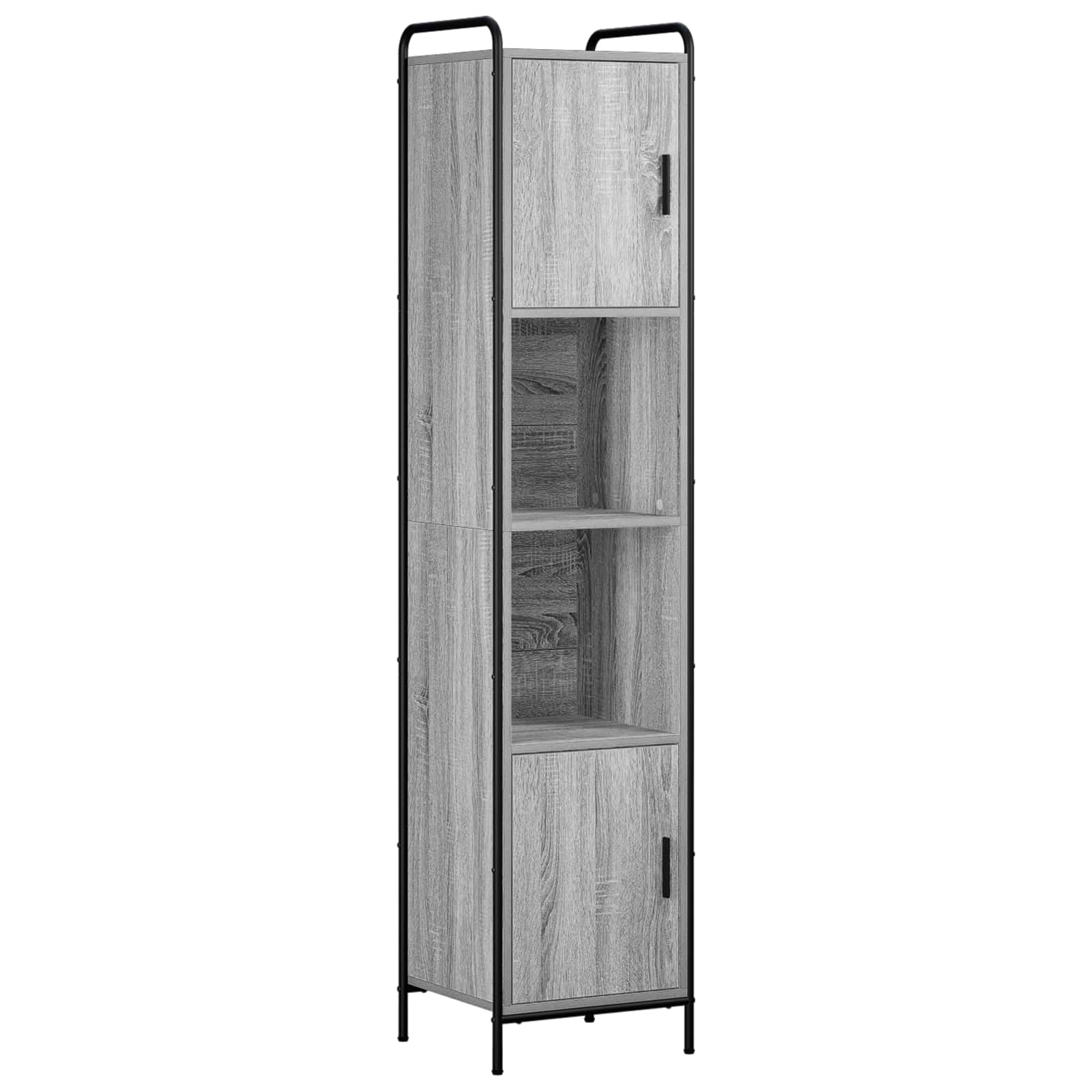 Komplet omaric za kopalnico 4 kos Siva Sonoma 40 x 36 x 181 cm