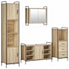 vidaXL Vannitoa kapikomplekt 4 tk Sonoma tamm 40 x 36 x 181 cm